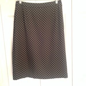 Who What Wear Polka Dot Black and White Skirt Size 4 NWT
